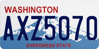 WA license plate AXZ5070
