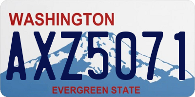 WA license plate AXZ5071