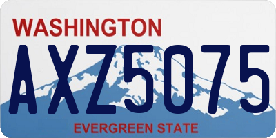 WA license plate AXZ5075