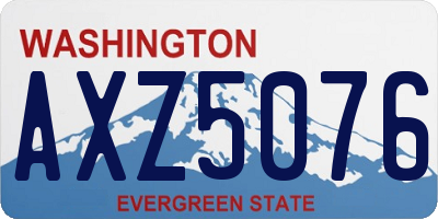 WA license plate AXZ5076