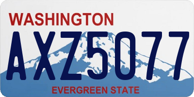 WA license plate AXZ5077