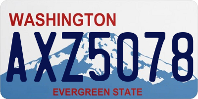 WA license plate AXZ5078
