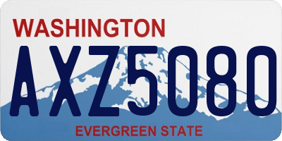 WA license plate AXZ5080
