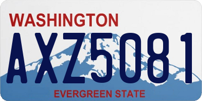 WA license plate AXZ5081