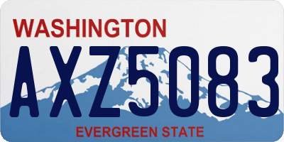 WA license plate AXZ5083