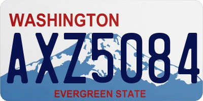 WA license plate AXZ5084