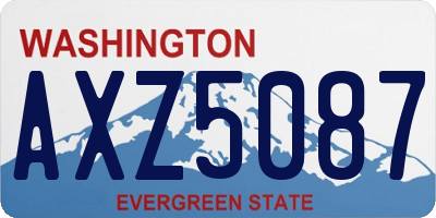 WA license plate AXZ5087