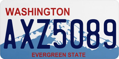 WA license plate AXZ5089
