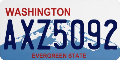 WA license plate AXZ5092
