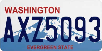 WA license plate AXZ5093