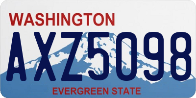WA license plate AXZ5098