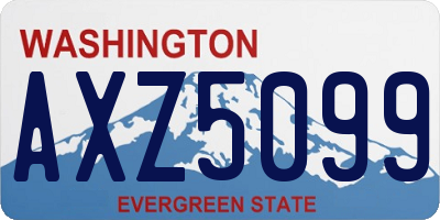 WA license plate AXZ5099