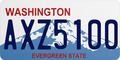WA license plate AXZ5100