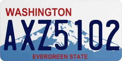 WA license plate AXZ5102