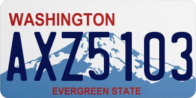 WA license plate AXZ5103