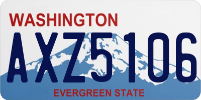 WA license plate AXZ5106