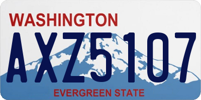 WA license plate AXZ5107