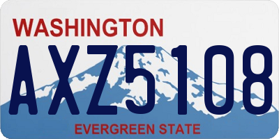 WA license plate AXZ5108