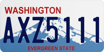 WA license plate AXZ5111