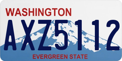 WA license plate AXZ5112
