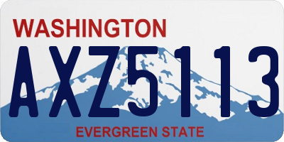 WA license plate AXZ5113