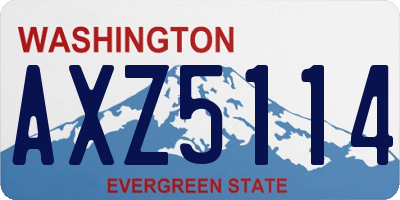 WA license plate AXZ5114
