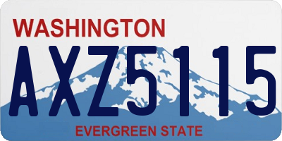 WA license plate AXZ5115