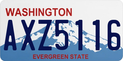 WA license plate AXZ5116