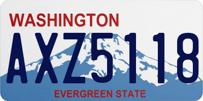 WA license plate AXZ5118