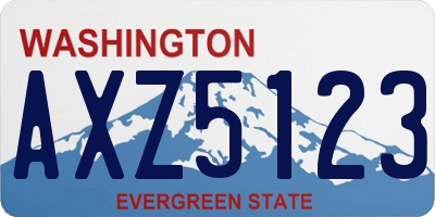 WA license plate AXZ5123