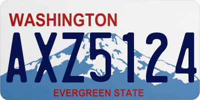 WA license plate AXZ5124