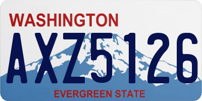 WA license plate AXZ5126