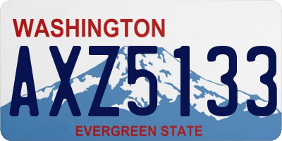 WA license plate AXZ5133