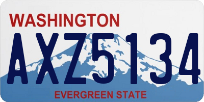 WA license plate AXZ5134