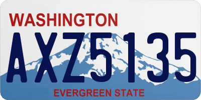 WA license plate AXZ5135