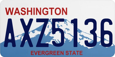 WA license plate AXZ5136
