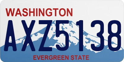 WA license plate AXZ5138