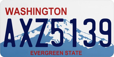 WA license plate AXZ5139