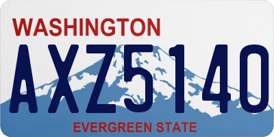 WA license plate AXZ5140