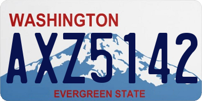 WA license plate AXZ5142