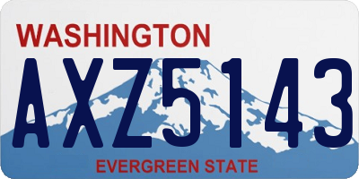 WA license plate AXZ5143