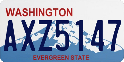 WA license plate AXZ5147