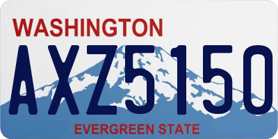 WA license plate AXZ5150