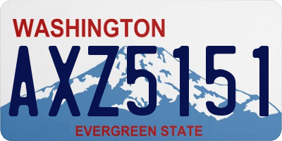 WA license plate AXZ5151