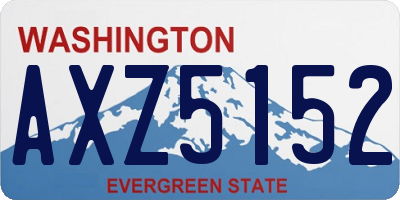 WA license plate AXZ5152