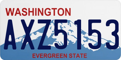 WA license plate AXZ5153