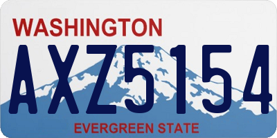 WA license plate AXZ5154