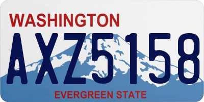 WA license plate AXZ5158
