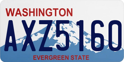 WA license plate AXZ5160