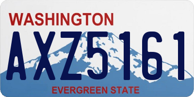 WA license plate AXZ5161